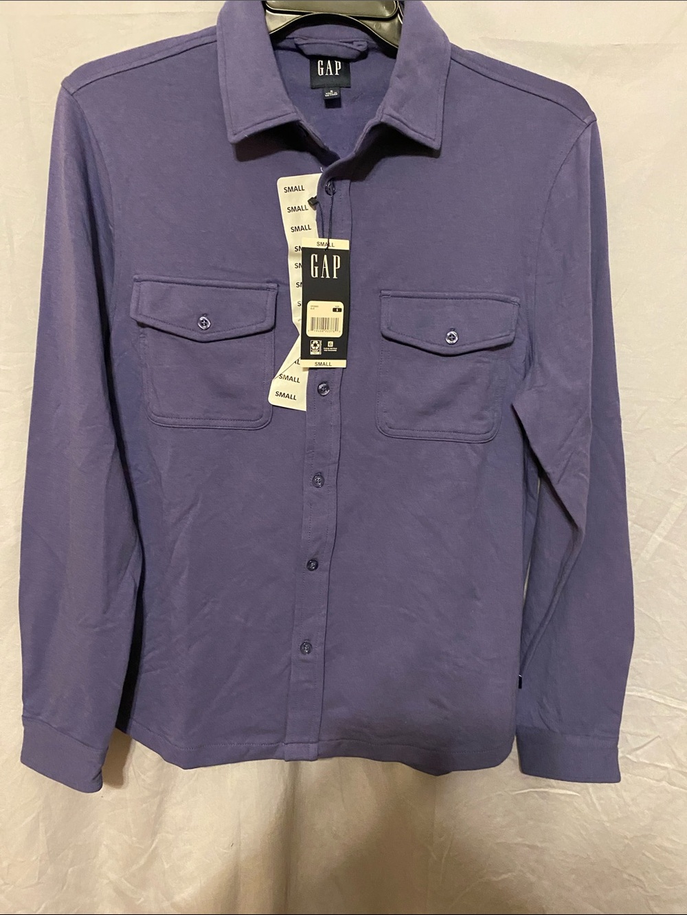 GAP Men's Purple Long-Sleeve Button-Down Shirt